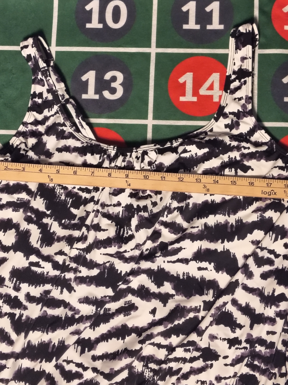NWT Swim Solutions Tankini Top 22W Black White Zebra Underwire Plus Swim - Picture 4 of 15
